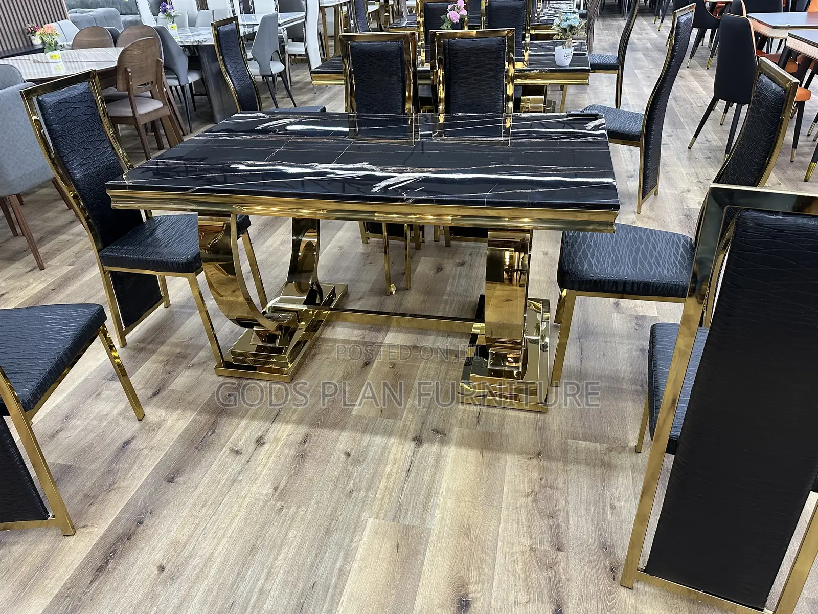 Six Seater Marble Dining Table