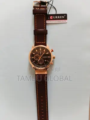 Original Curren Chronograph Leather Watch–Rose Gold | Anti-Fade Strap