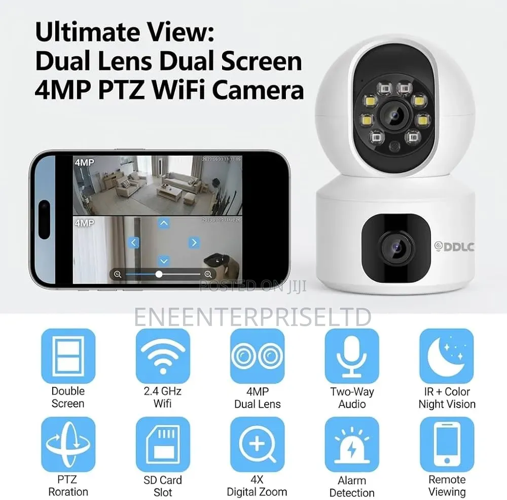 Double Screen Full Hd Security Camera With Alarm