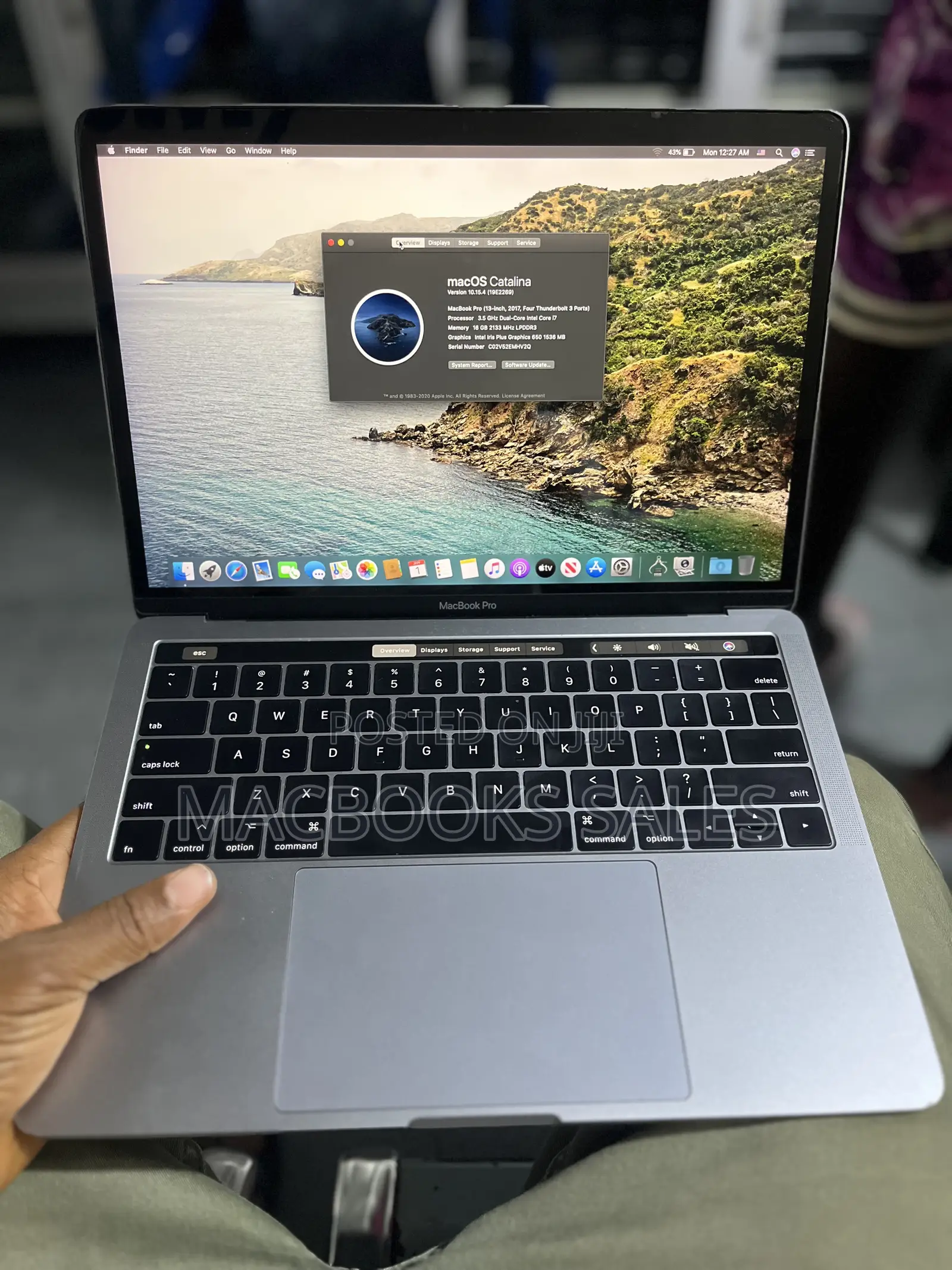 Laptop Apple MacBook Pro 2017 16GB Intel Core i7 SSD 256GB