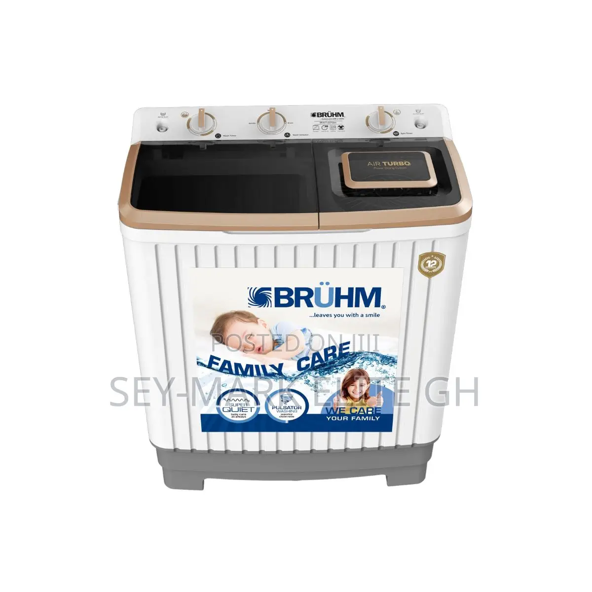 8kg Bruhm Twin Tub Washing Machine