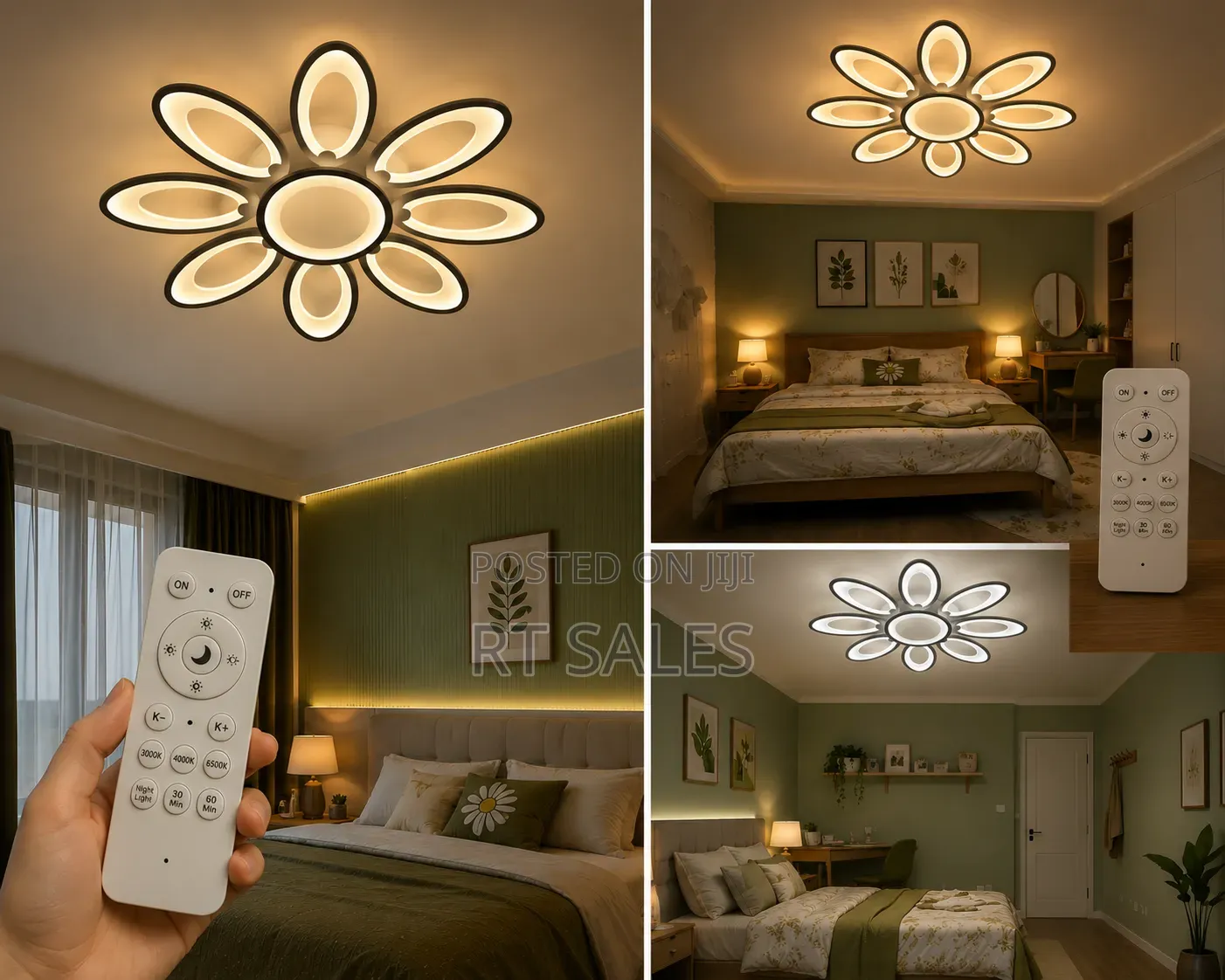 Remote Control 3 Color Ceiling Light.