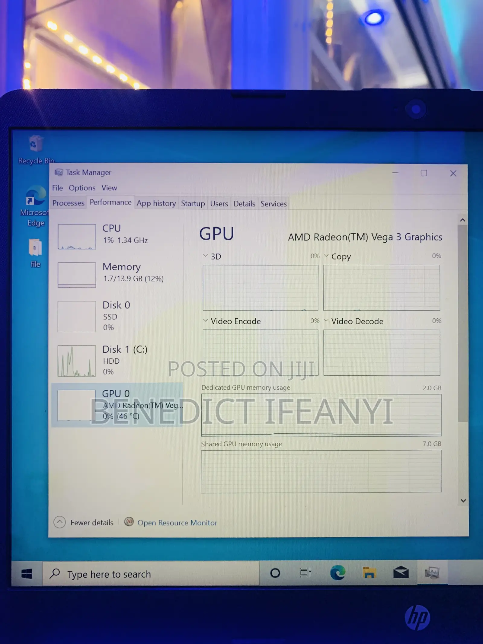 Laptop HP 14-dq1025cl 16GB AMD Ryzen 3 HDD+SSD 1T