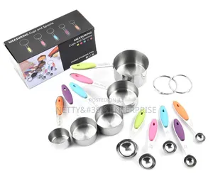 10pc Stainless Steel Measuring Cups Spoons