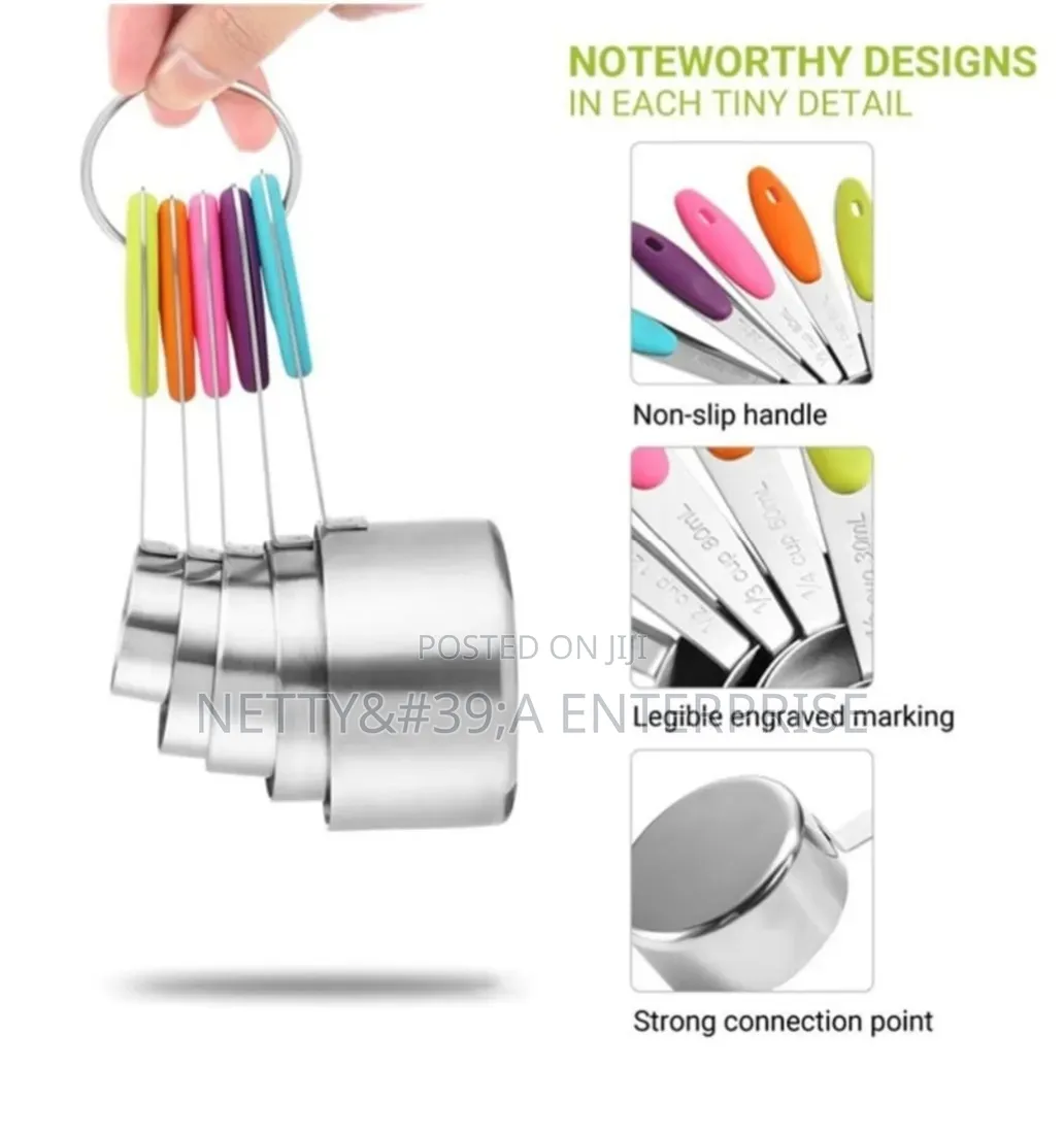 10pc Stainless Steel Measuring Cups Spoons