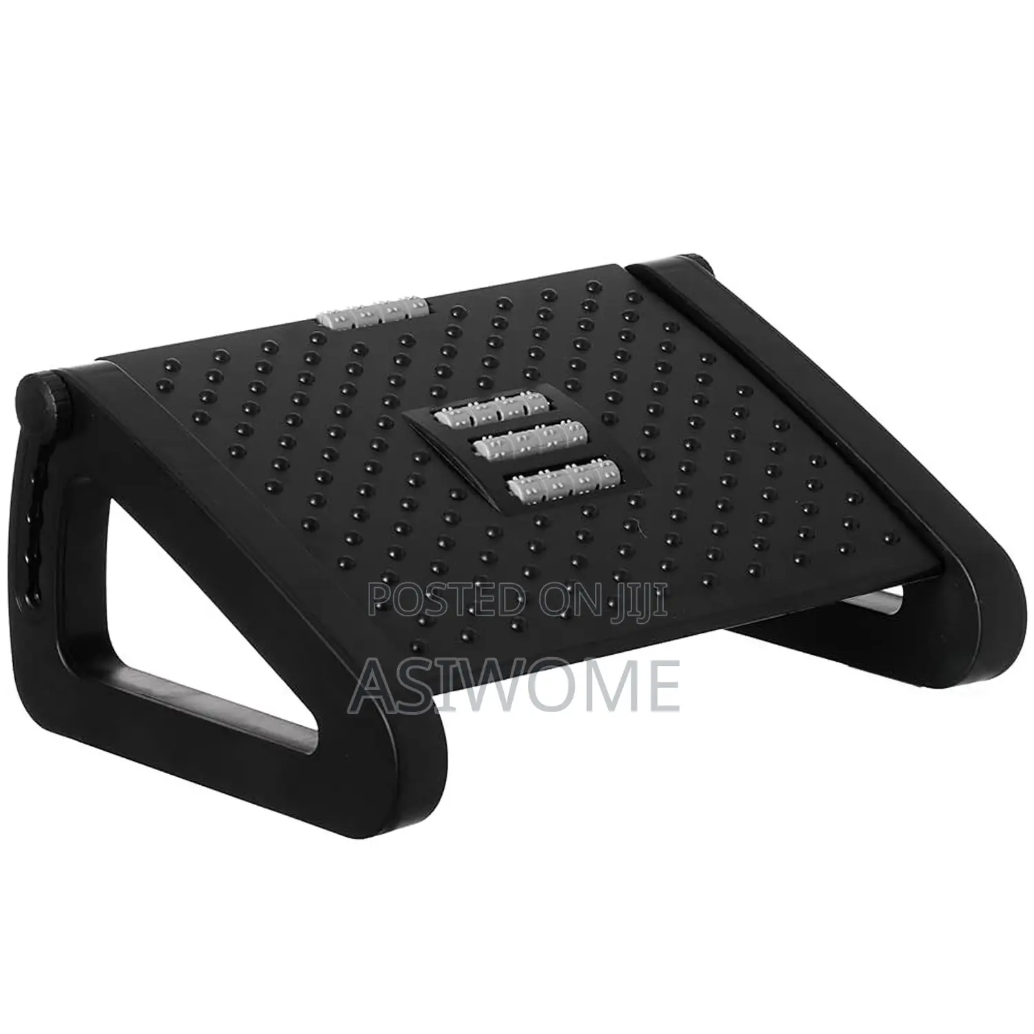 Triangular Ergonomic Footrest Massager - Black