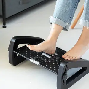Triangular Ergonomic Footrest Massager - Black