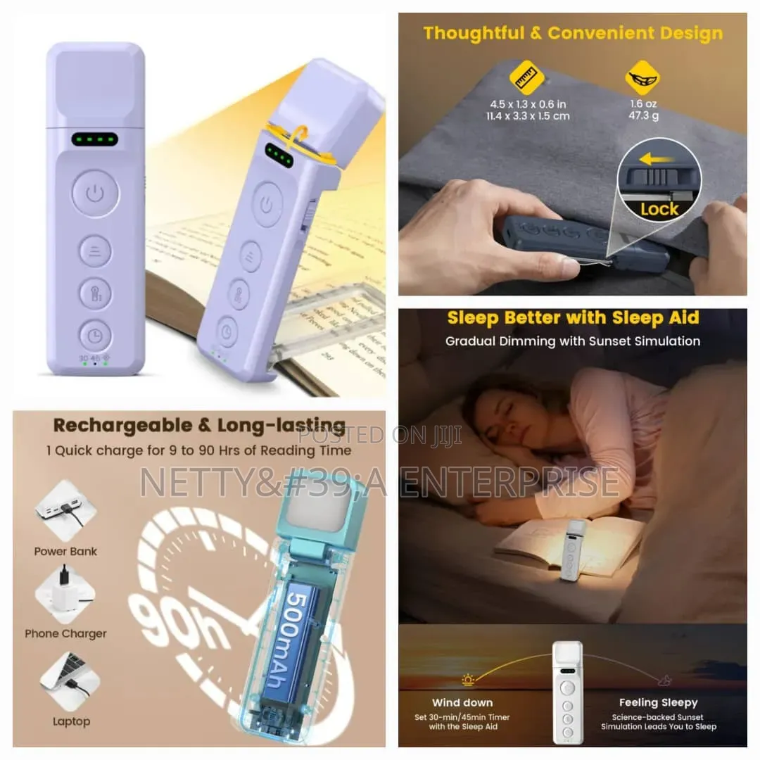 Original Glocusent Upgraded Book Light(Type C Rechargeable)