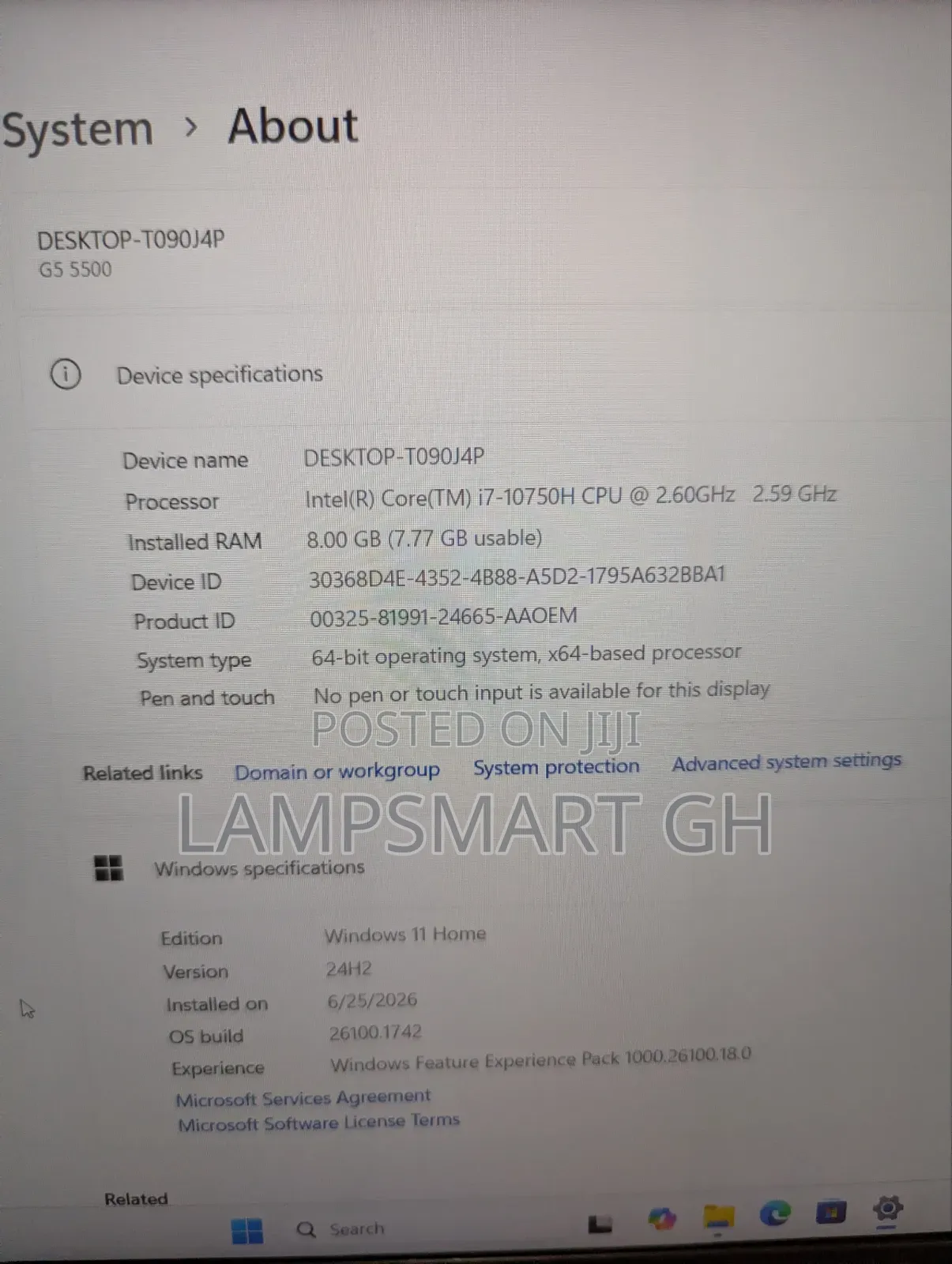 Laptop Dell G5 8GB Intel Core i5 SSD 256GB