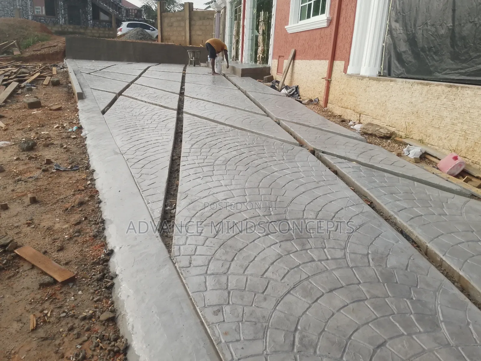 Stamp Concrete With Stone