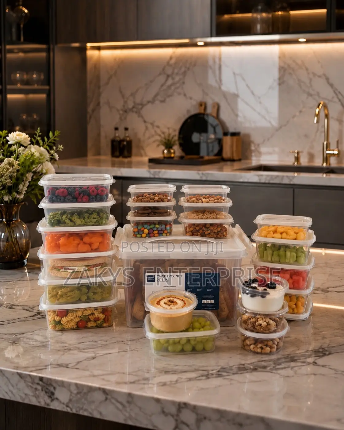Chef Box Plastic Storage Bowls 24set