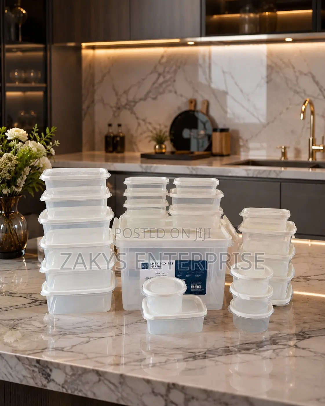 Chef Box Plastic Storage Bowls 24set