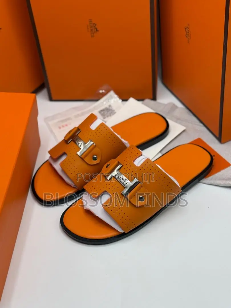 High Quality Men Hermes Slippers