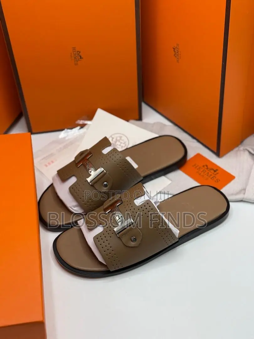 High Quality Men Hermes Slippers