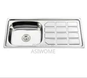 Square Single Bowl Sink With Drainboard