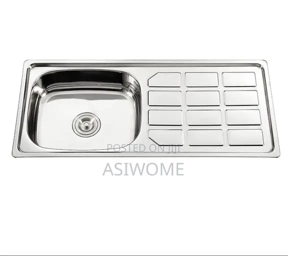 Square Single Bowl Sink With Drainboard