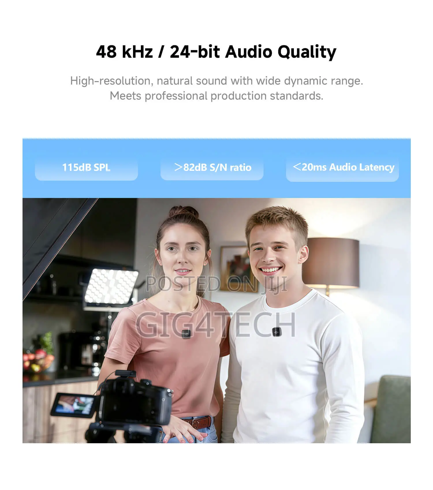 Luucco Airmic Lavalier Wireless Microphone for Camera and Smartphone