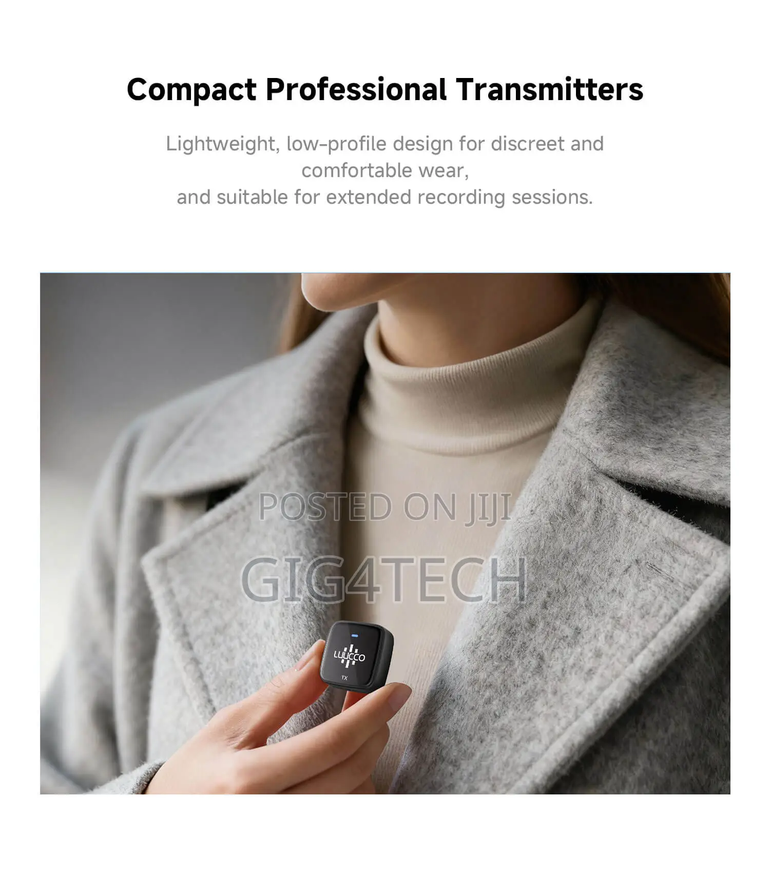 Luucco Airmic Lavalier Wireless Microphone for Camera and Smartphone