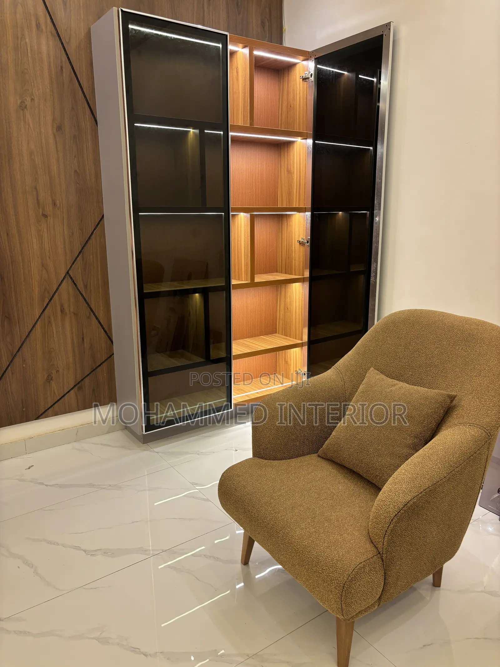 Modern Floating Tv Console Wall Cladding Design In Ghana