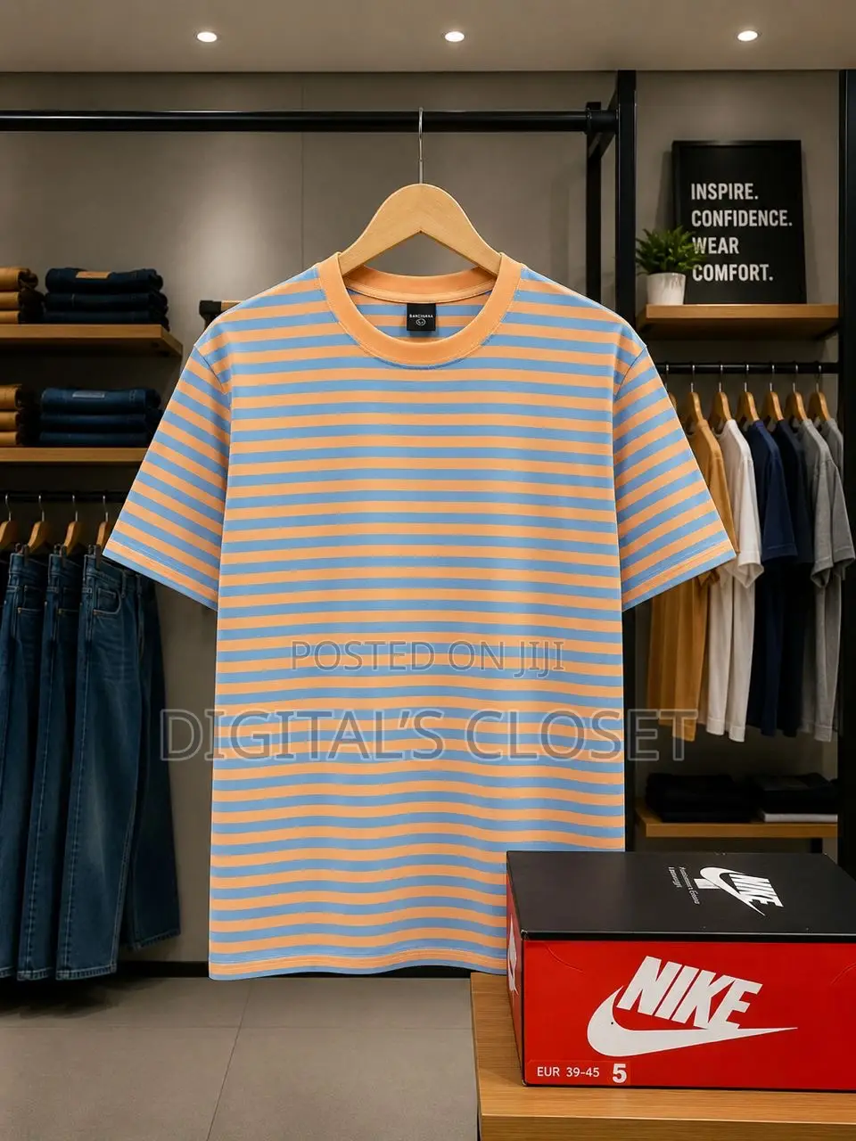 Stripped Round Necks in Sizes