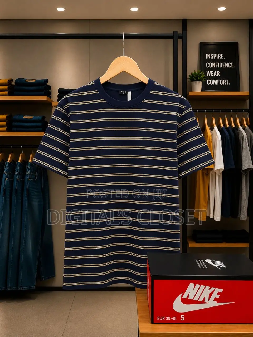 Stripped Round Necks in Sizes