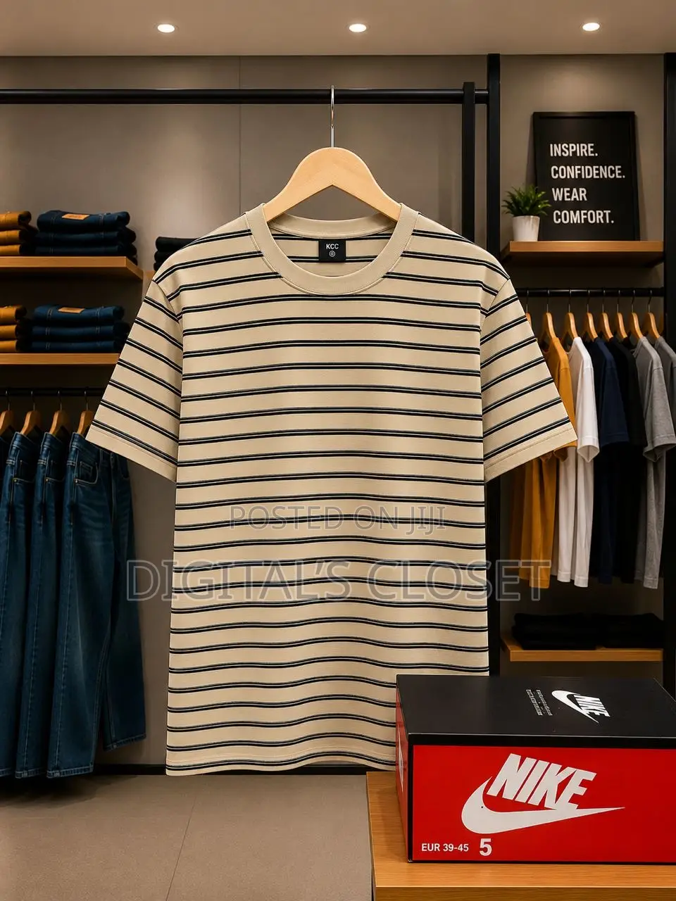 Stripped Round Necks in Sizes