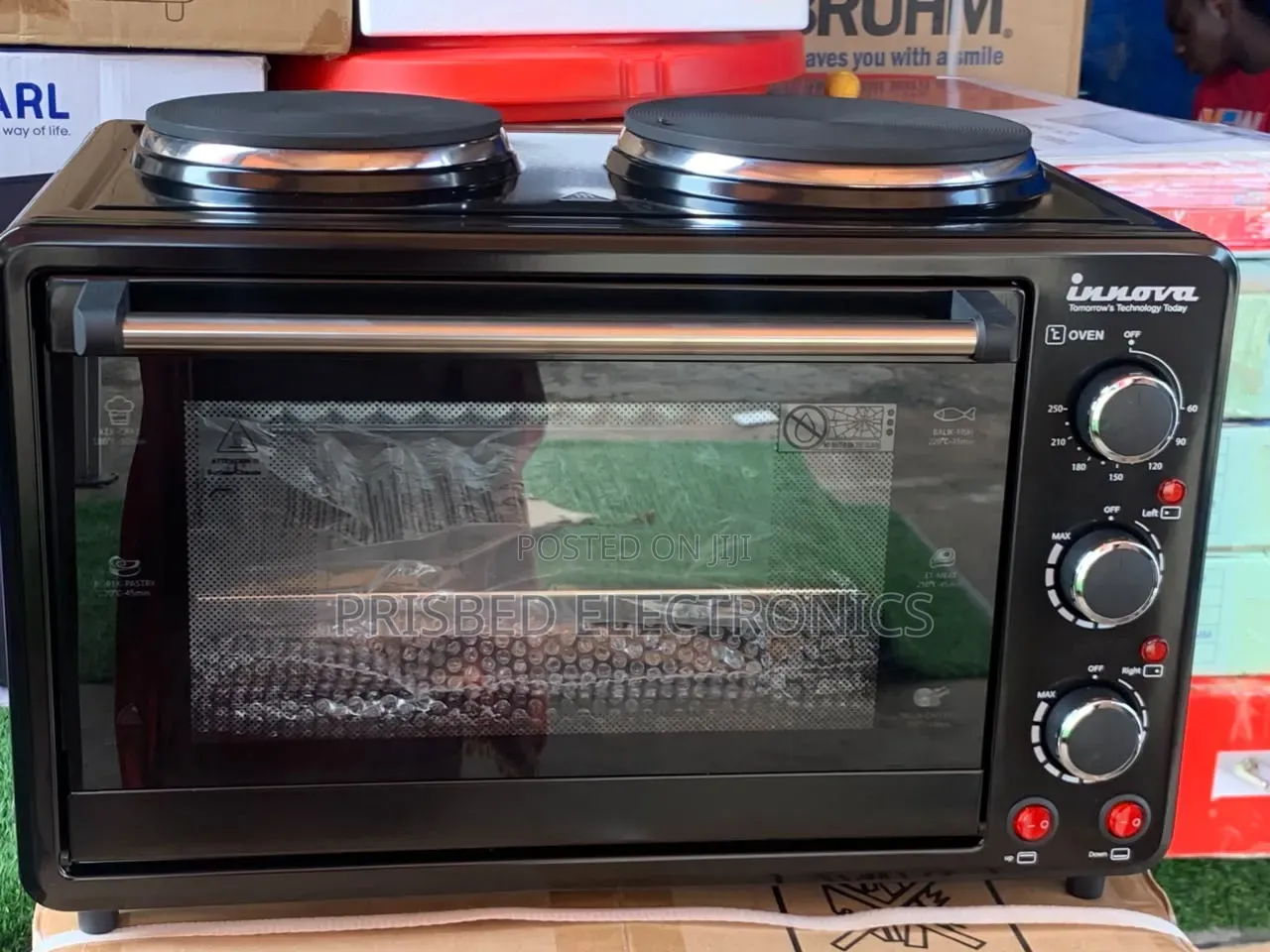 Innova Durable Electric Oven With 2burner Hotplate 30 Litres