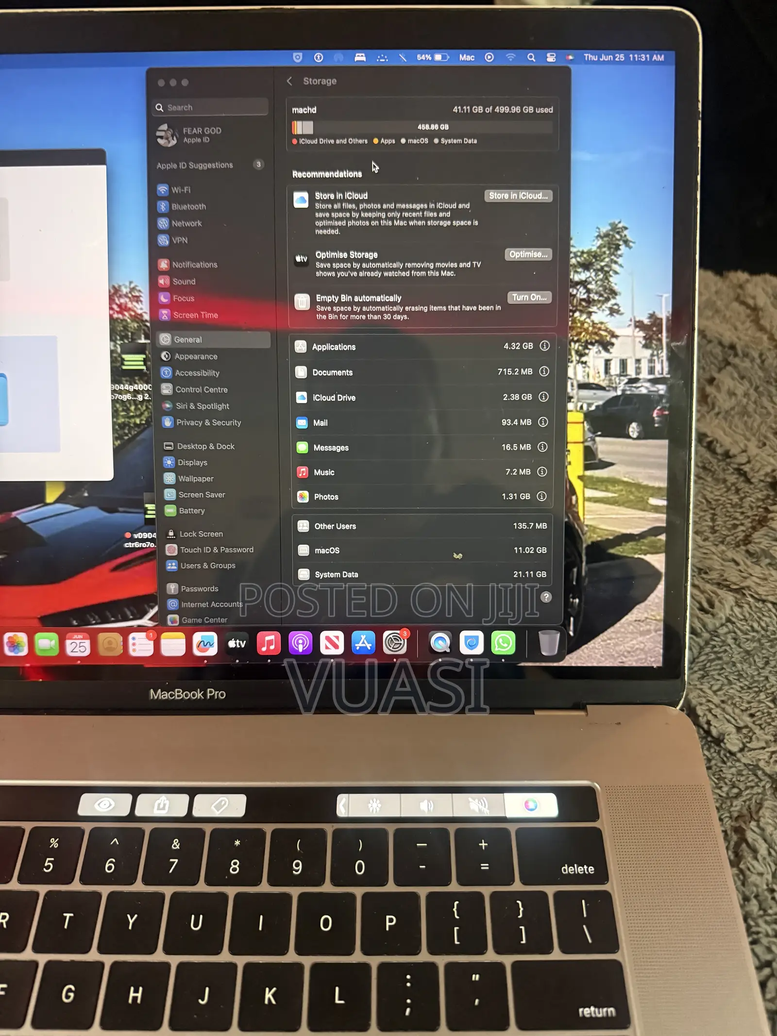 Laptop Apple MacBook Pro 2017 16GB Intel Core i7 SSHD+SSD 16 GB