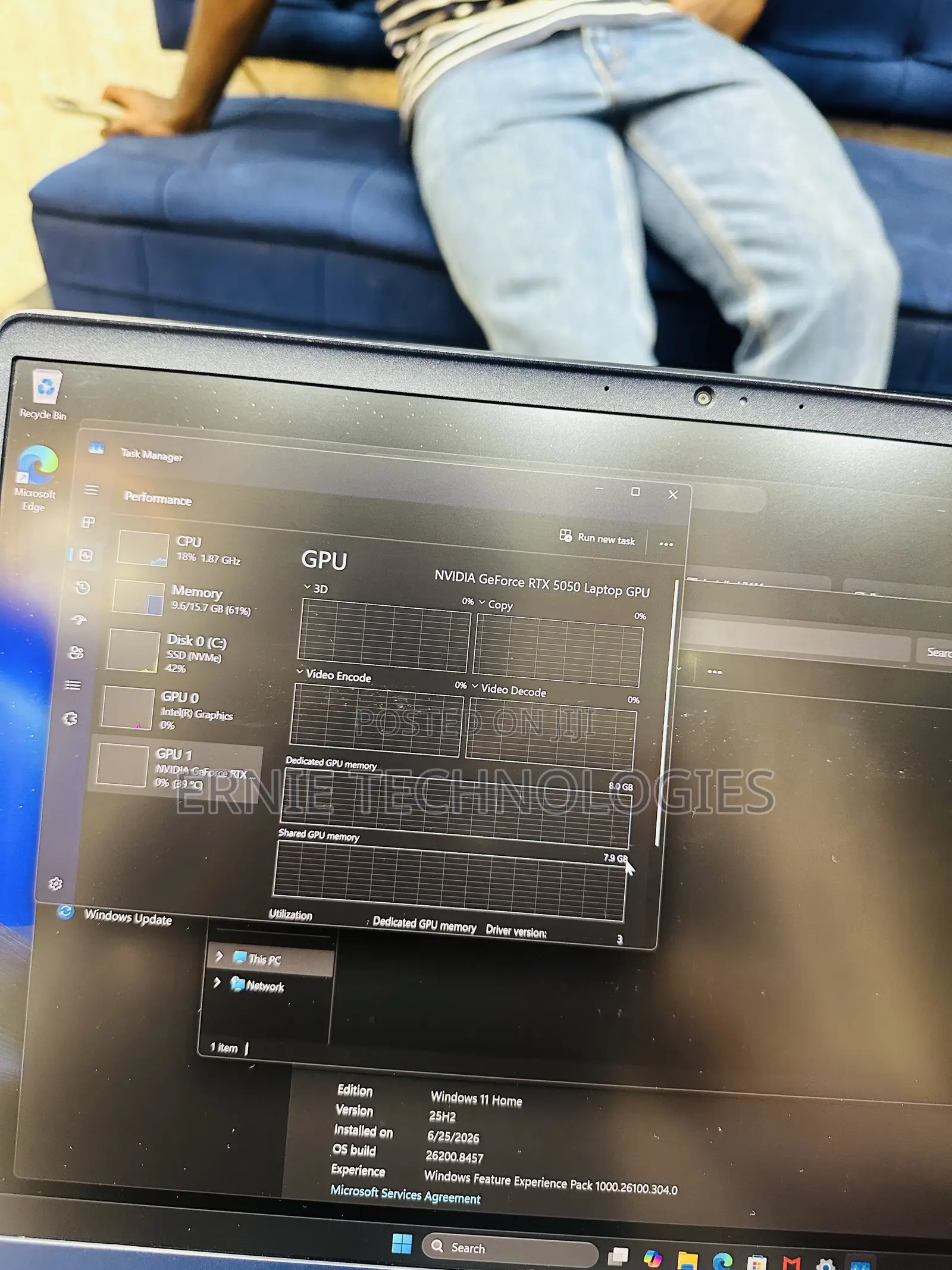 Laptop Dell 16GB Intel Core Ultra 7 SSD 512GB