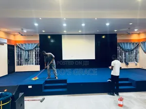 Navy Blue Industrial Woolen Carpet Fir Church Auditorium