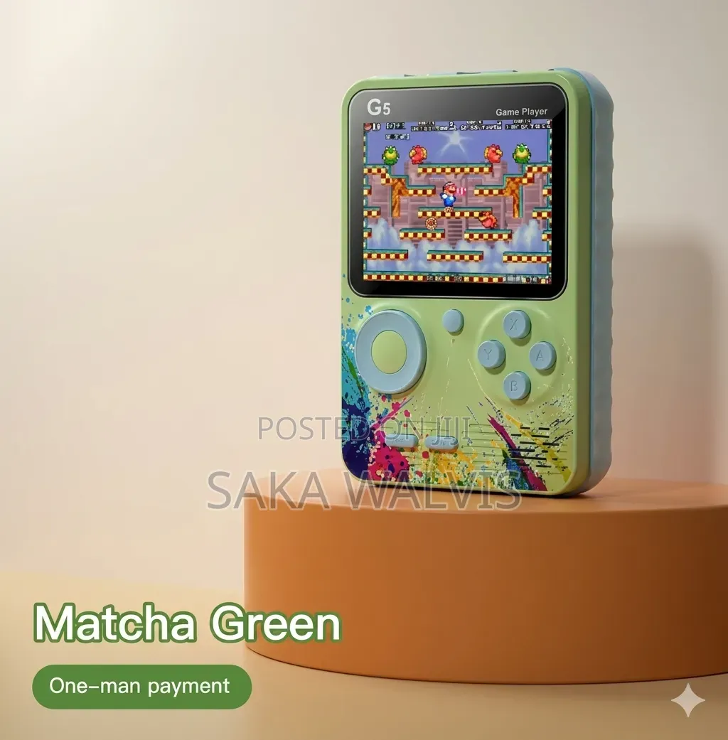 G5 Retro Handheld Game Console - 500-in-1- Nintendo Games- Green