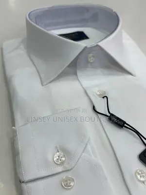 Men’S Premium White Long Sleeve Dress Shirt | Office Formal Wear