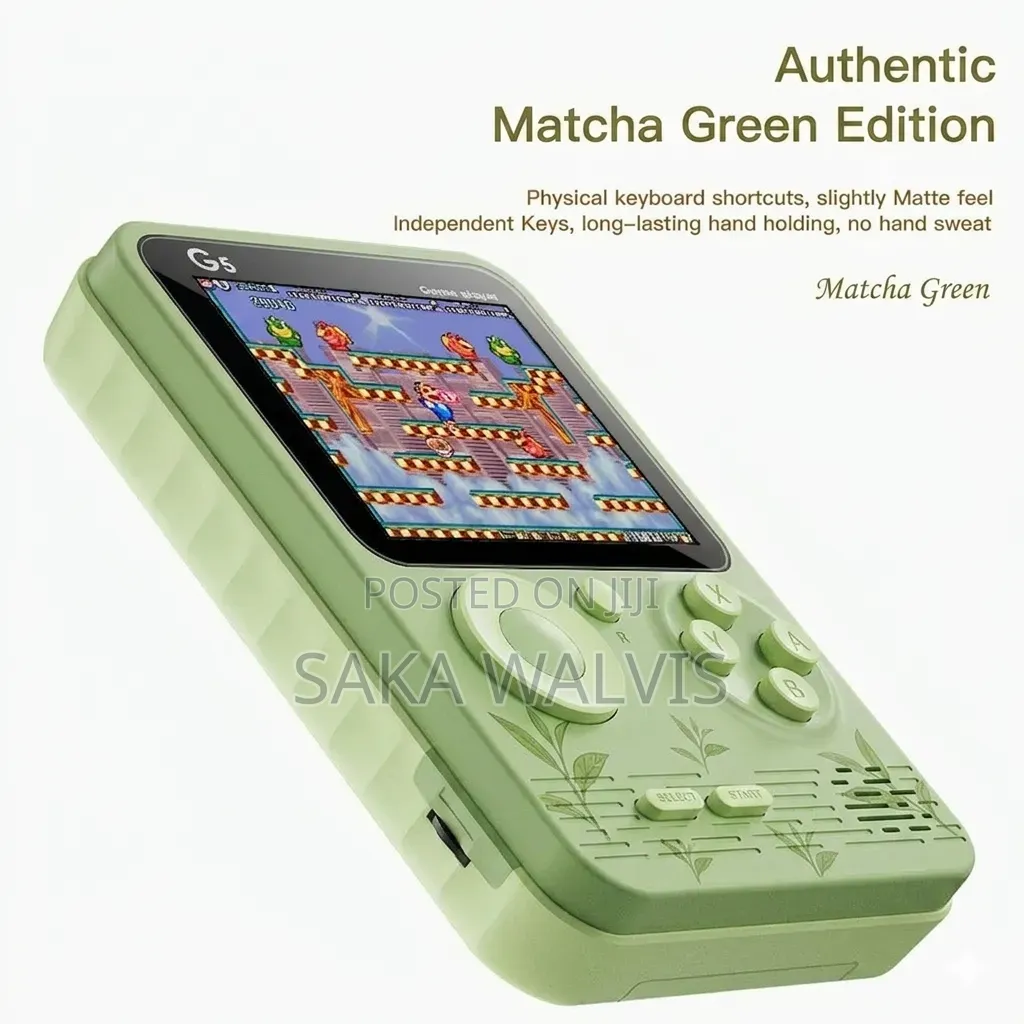 G5 Retro Handheld Game Console - 500-in-1- Nintendo Games- Green
