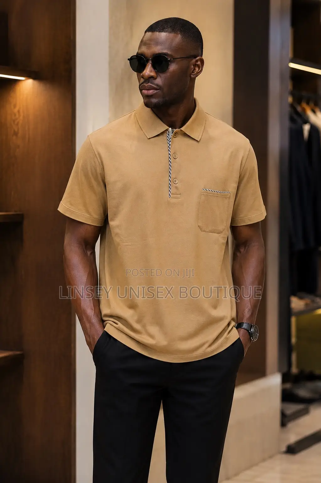 Men’S Khaki Polo Shirt | Smart Casual Short Sleeve Polo M-2xl
