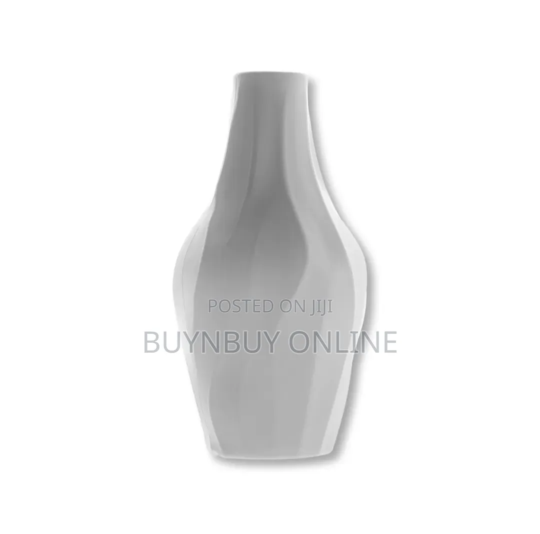 Plastic Flower Vase With Ceramic Texture Effect