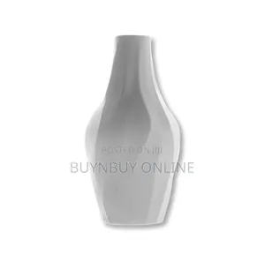 Plastic Flower Vase With Ceramic Texture Effect
