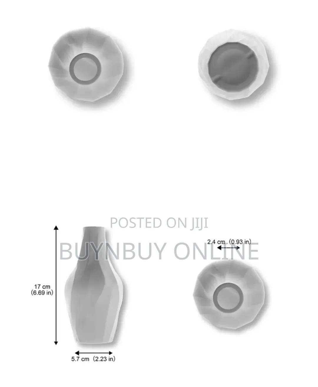 Plastic Flower Vase With Ceramic Texture Effect