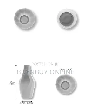 Plastic Flower Vase With Ceramic Texture Effect