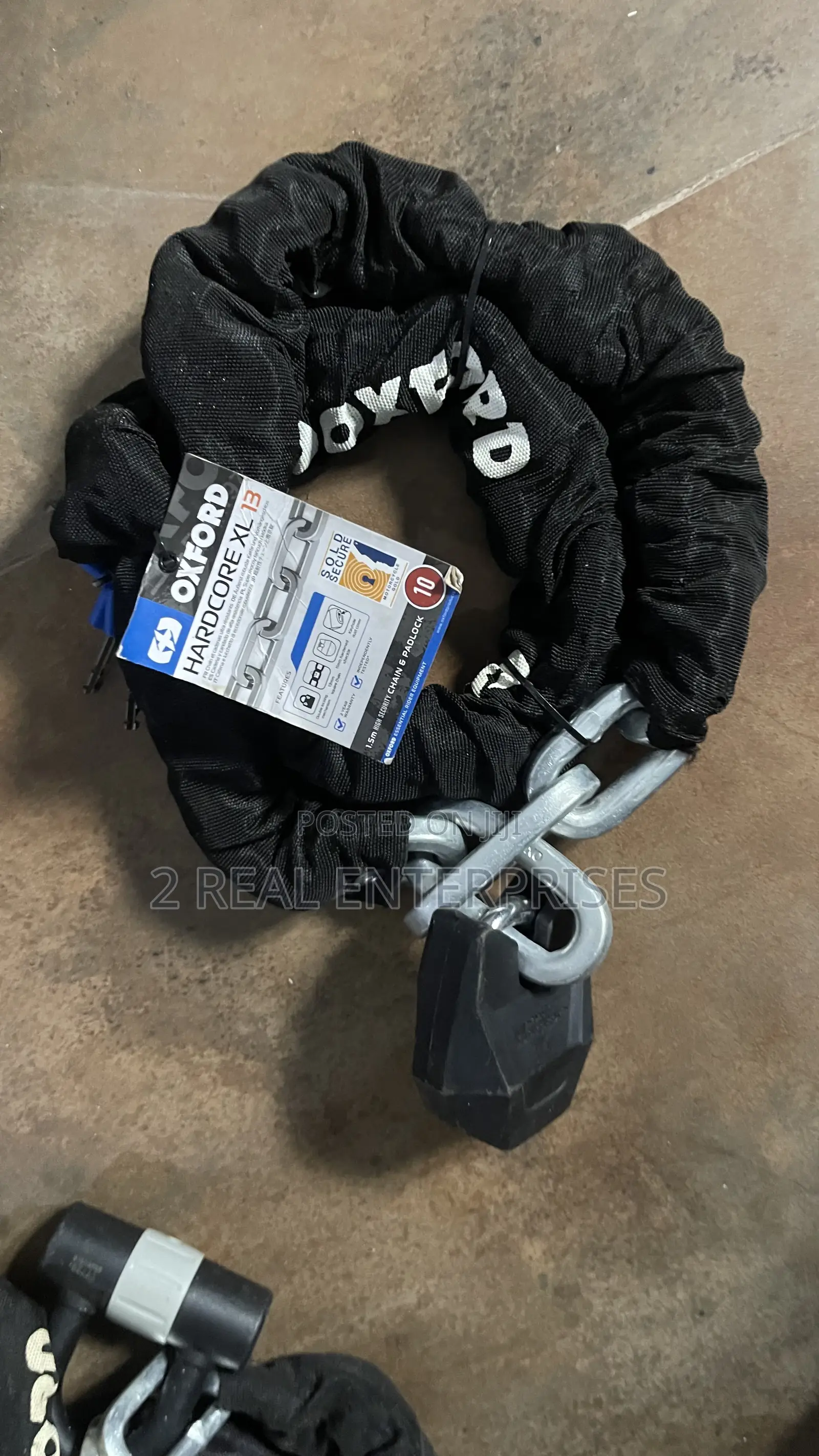 Oxford Hardcore Xl 13mm Motorcycle Chain With Padlock 1.5m