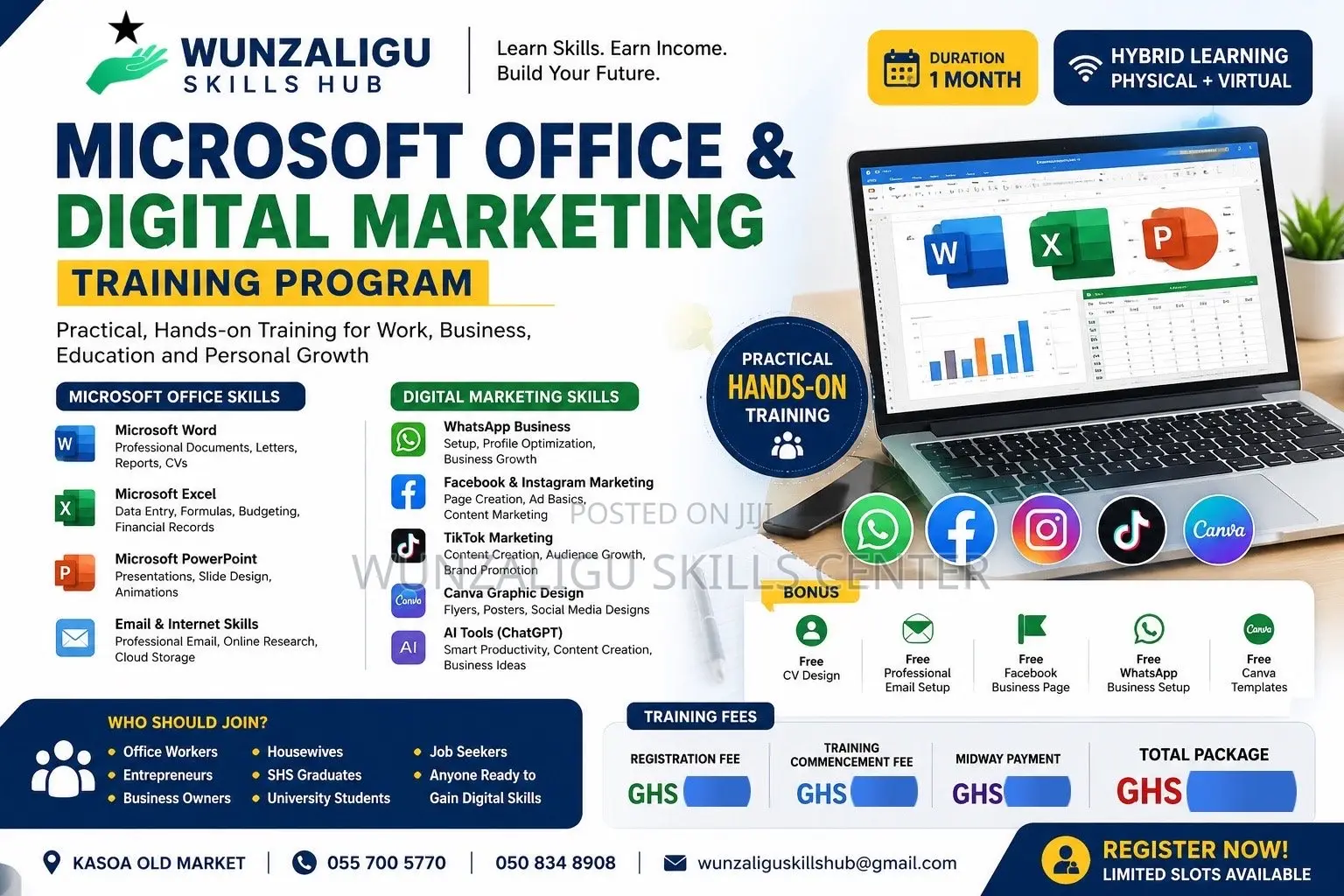 Microsoft Office and Digital Marketing Training