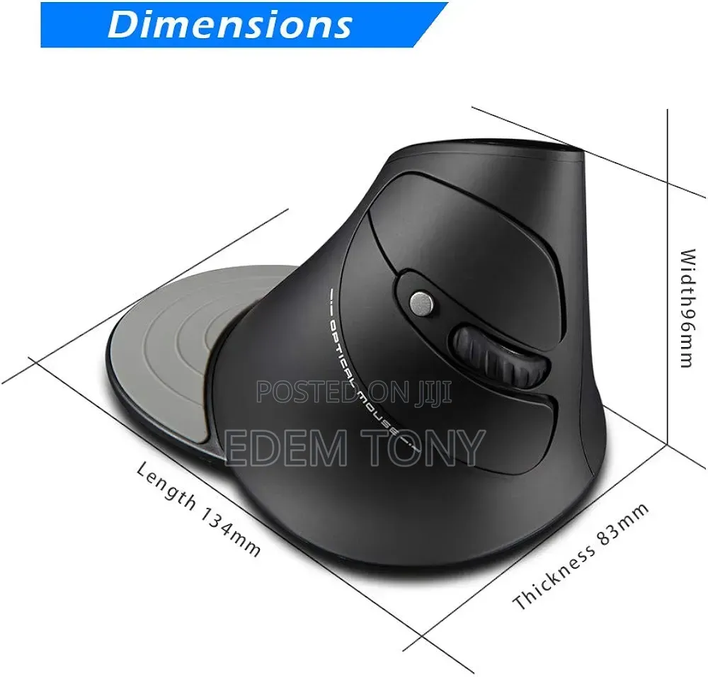 Zelotes Wireless Vertical Ergonomic
Optical 6-Key Gaming 
Mouse