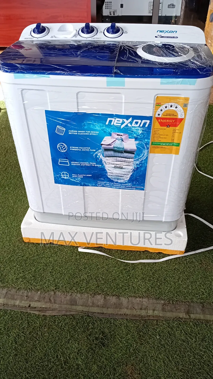 Energy-Saving Nexon 7kg Washing Machine 7kg Semi Automatic Twin Tub