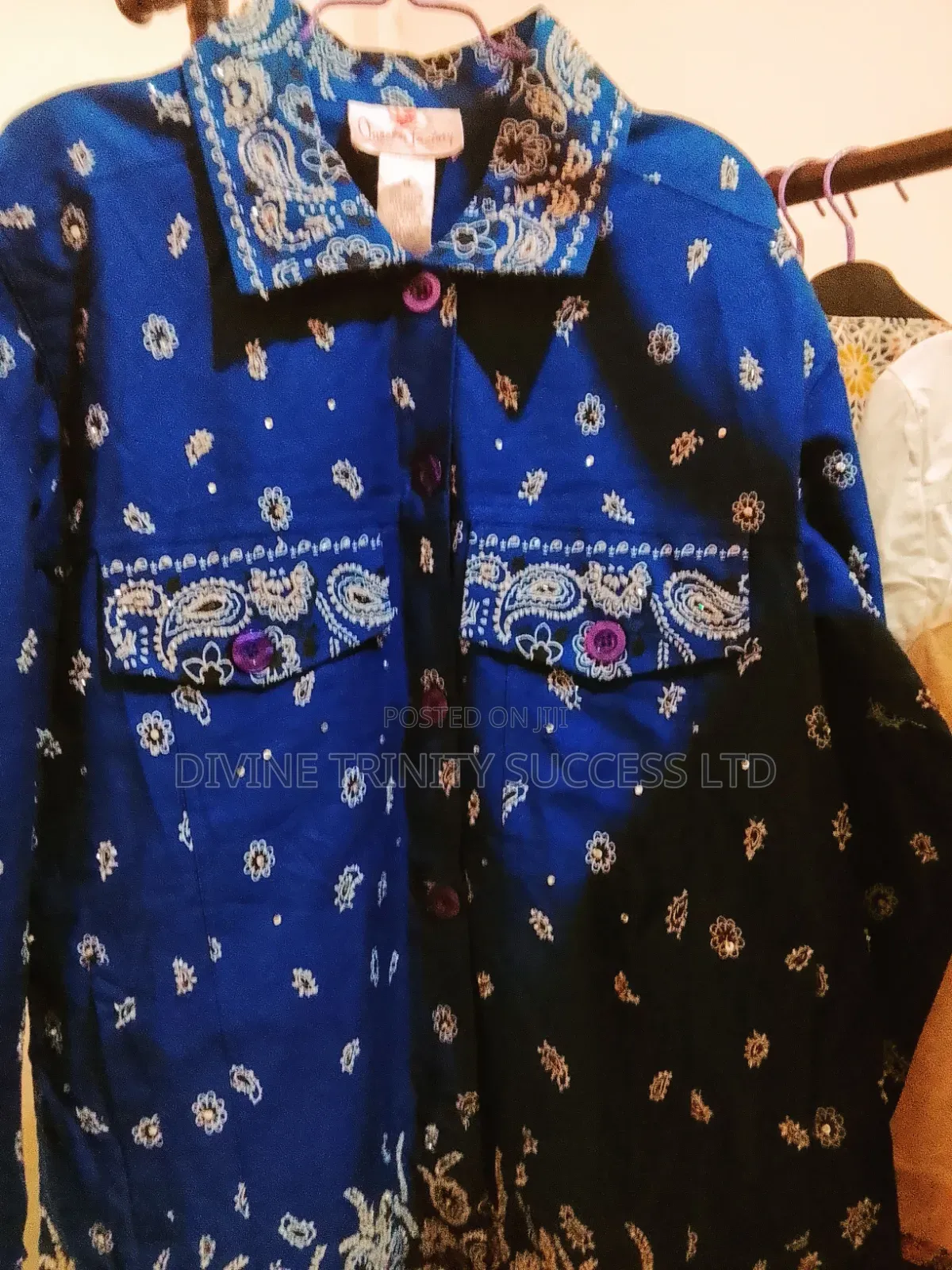 Ladies Beaded Cotton Shirt