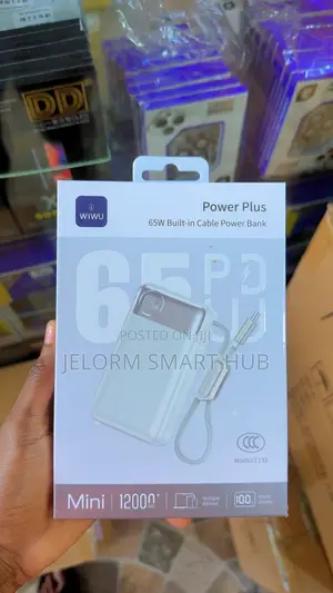Power Plus 65w Built-in Cable Power Bank