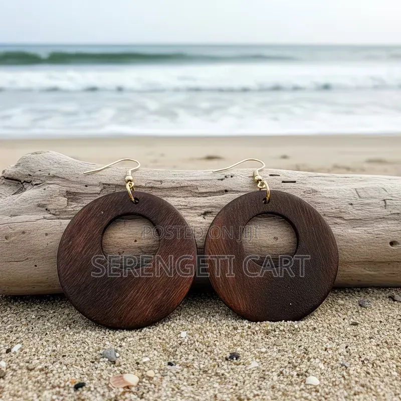 Wooden Earrings, Drop African Earrings, Lightweight Bohemian Style.