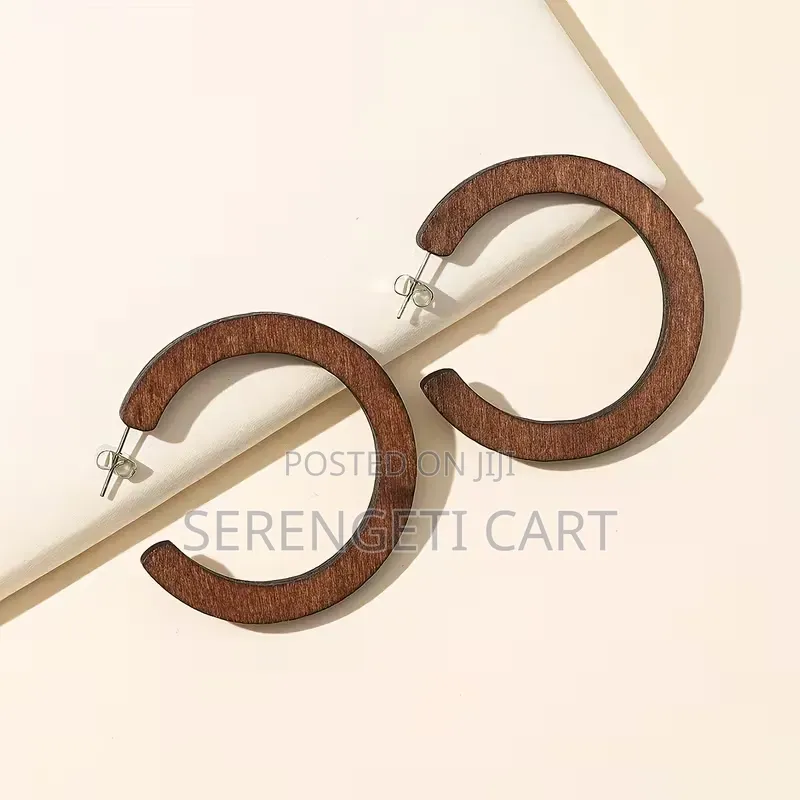 Wooden Earrings, Drop African Earrings, Lightweight Bohemian Style.