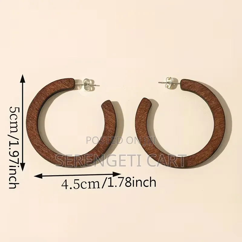 Wooden Earrings, Drop African Earrings, Lightweight Bohemian Style.