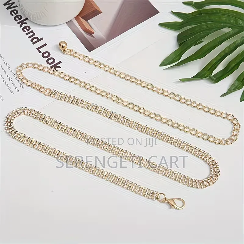 Women's Chain Belt, Rhinestone Inspired, Stylish