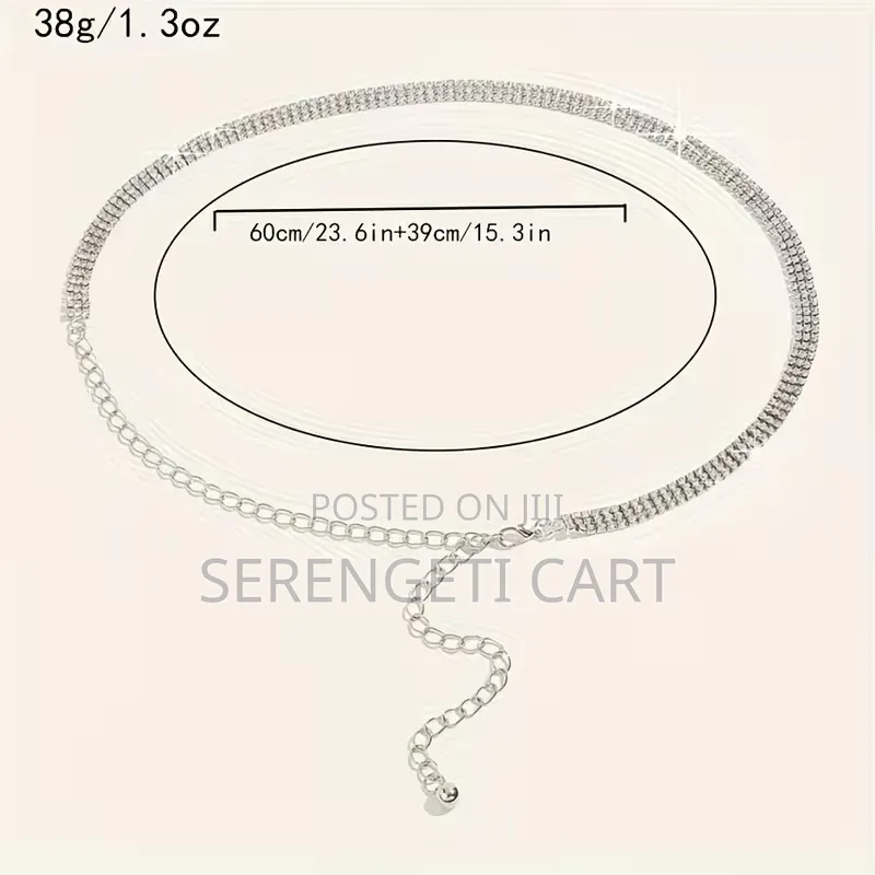 Women's Chain Belt, Rhinestone Inspired, Stylish