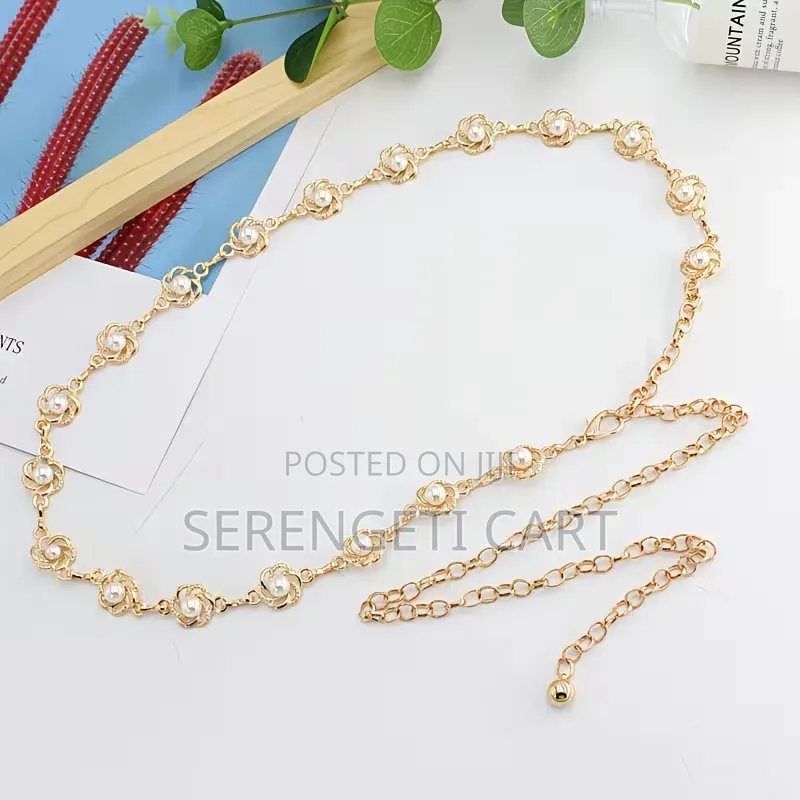 Women's Chain Belt, Rhinestone Inspired, Stylish